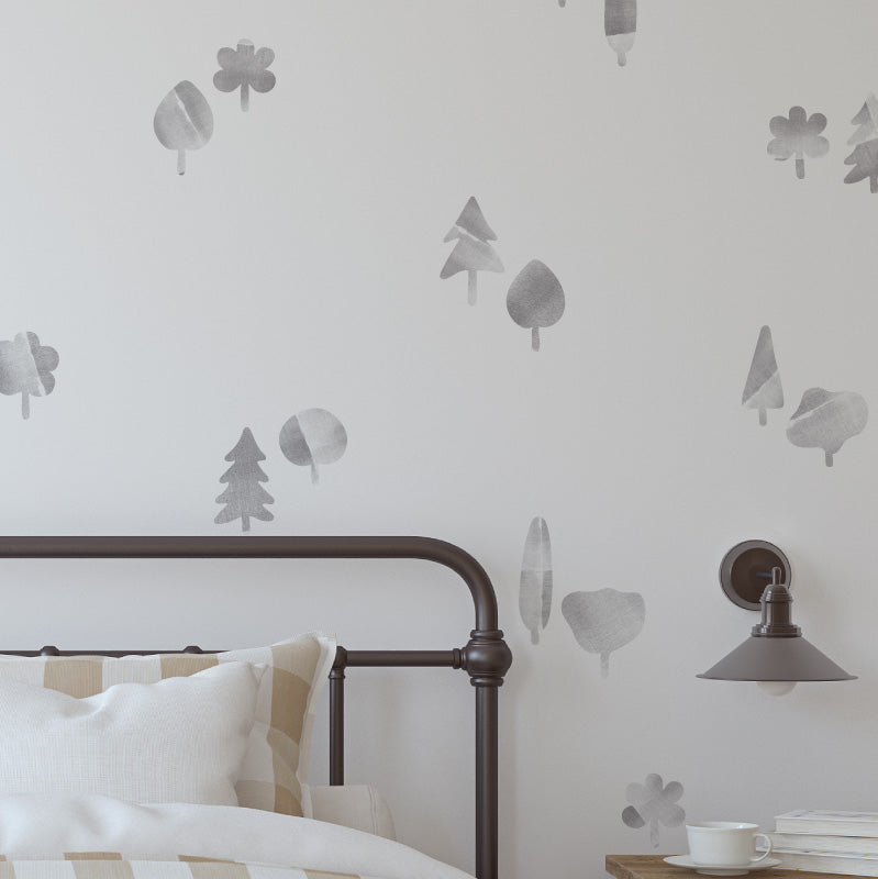 Stickers Decorativos Para Muros - Coniferas Gris | Murami