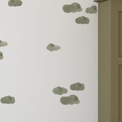 Stickers Decorativos Para Muros - Nubes Verde | Murami