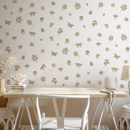 Stickers Decorativos Para Muros - Primrose Beige | Murami