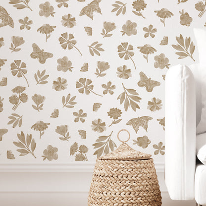 Stickers Decorativos Para Muros - Primrose Beige | Murami
