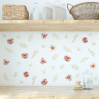 Stickers Decorativos Para Muros - Flor Rosada | Murami