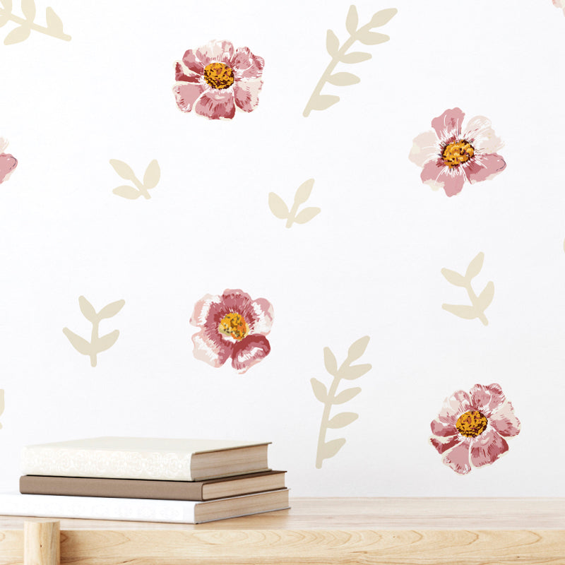 Stickers Decorativos Para Muros - Flor Rosada | Murami