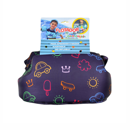 Flotador con Alitas - Autos Azul | Green Dolphin