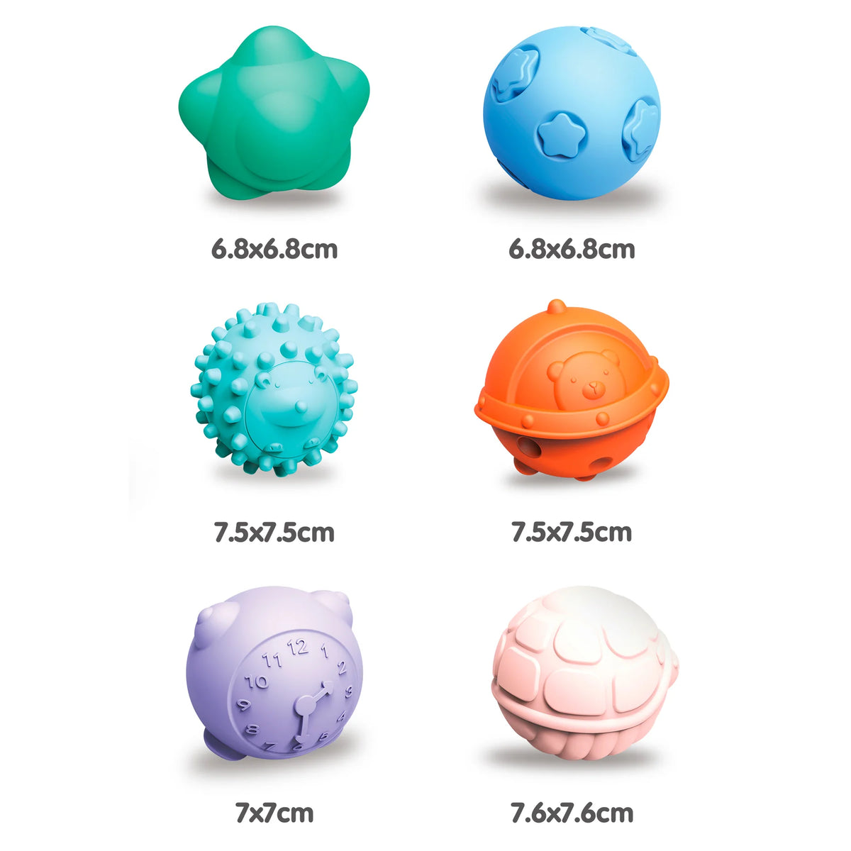 Set Pelotas Sensoriales - 6 Piezas | Grasp