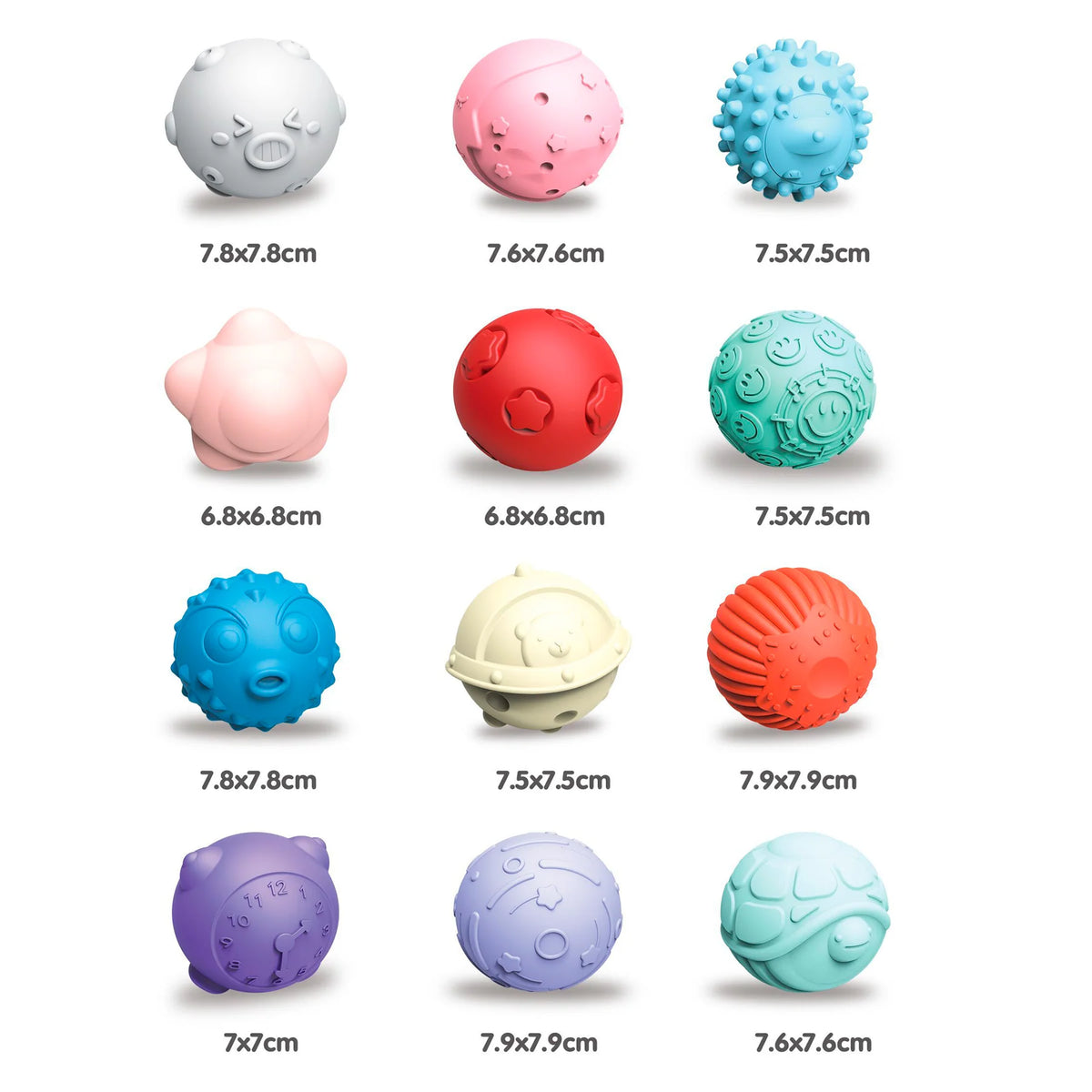 Set Pelotas Sensoriales - 12 piezas | Grasp