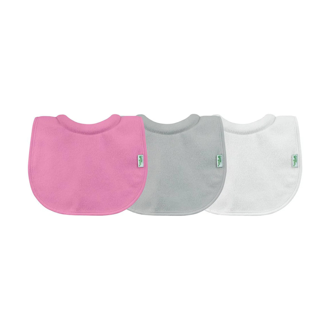 Pack 3 Baberos Impermeables Con Cuello - Rosa | Green Sprouts