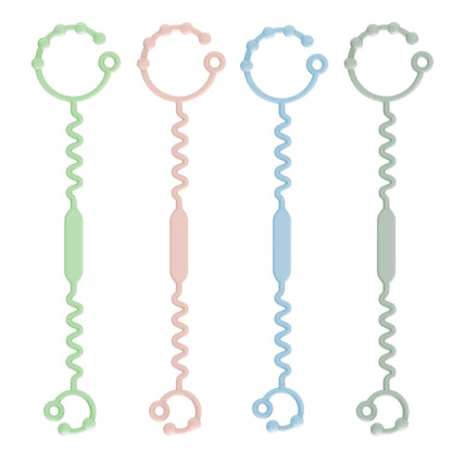 Correas de Silicona para Juguetes - 2 Unidades - Verde y Celeste | Mamás Mateas