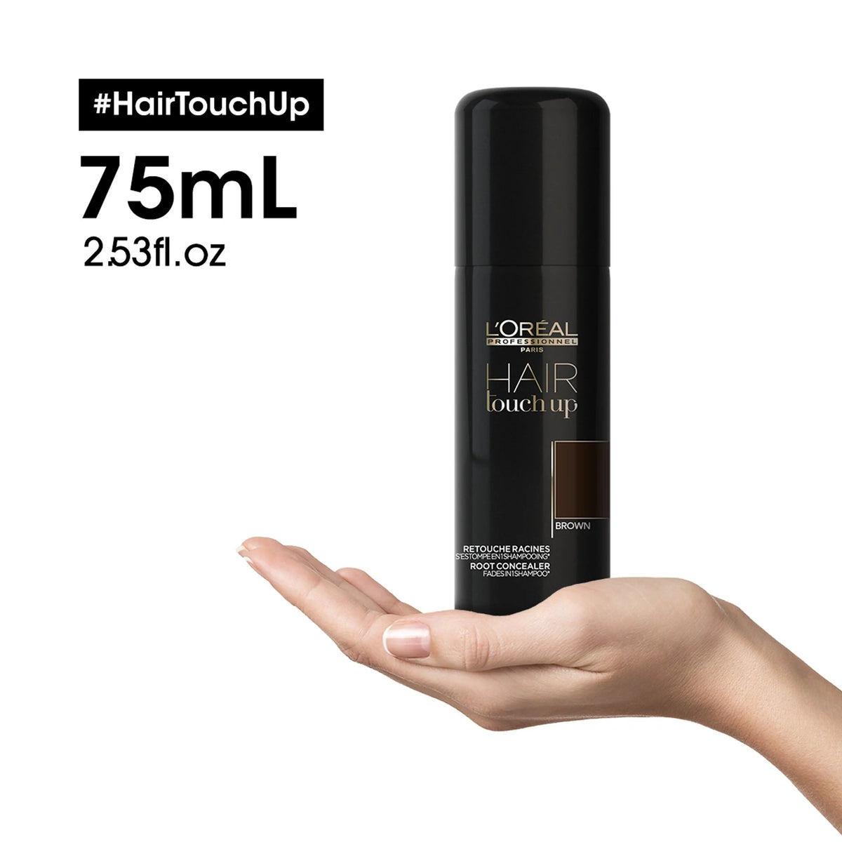 L'Oréal Professionnel Hair Touch Up Black Root Concealer Spray 75ml