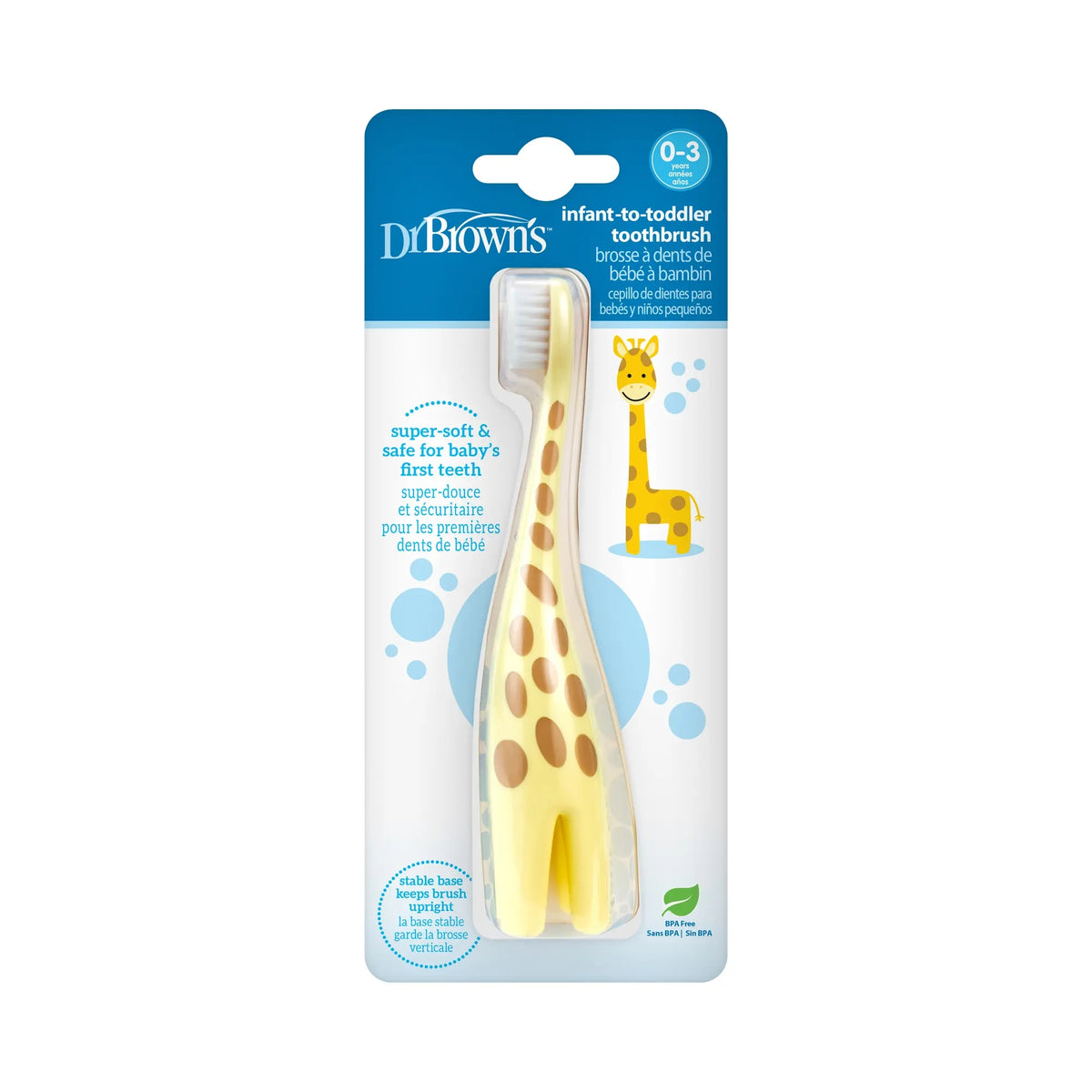 Cepillo de Dientes para Bebés y Niños (0-3 años) - Jirafa | Dr. Brown's