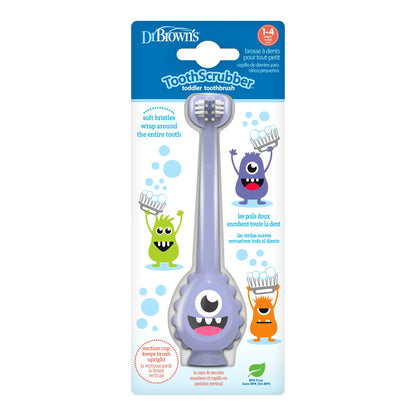 Cepillo de Dientes para Bebés y Niños (1-4 años) Monster - Morado | Dr. Brown's