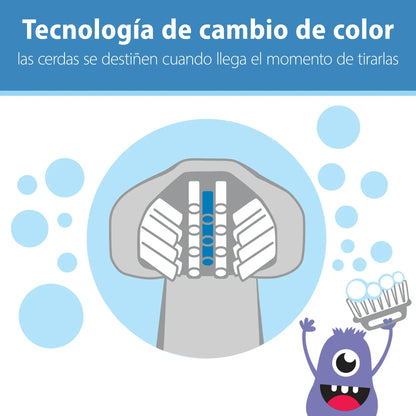 Cepillo de Dientes para Bebés y Niños (1-4 años) Monster - Morado | Dr. Brown's