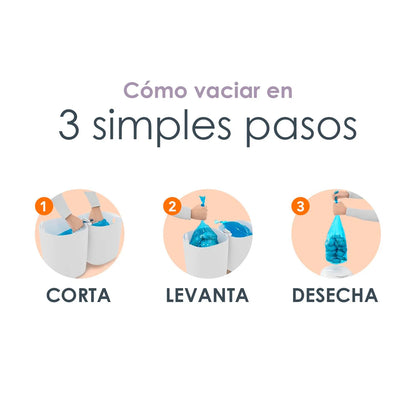 Basurero Contenedor de Pañales Compact Pail - Blanco | Diaper Genie