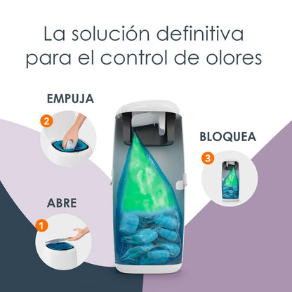 Basurero Contenedor de Pañales Compact Pail - Blanco | Diaper Genie