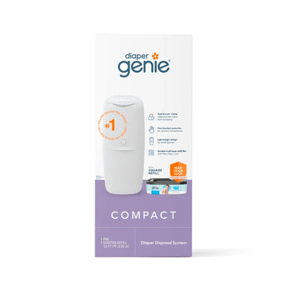 Basurero Contenedor de Pañales Compact Pail - Blanco | Diaper Genie