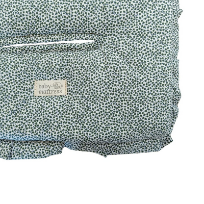 Protector Acolchado para Coche - Flores Oliva | Baby Mattress