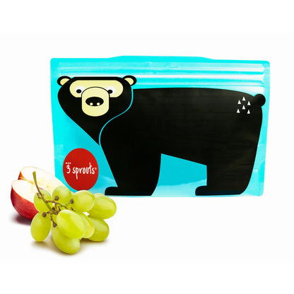 Bolsas Reutilizables para Snack - 2 unidades - Oso | 3 Sprouts