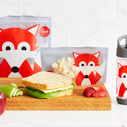 Bolsas Reutilizables para Snack - 2 unidades - Zorro | 3 Sprouts