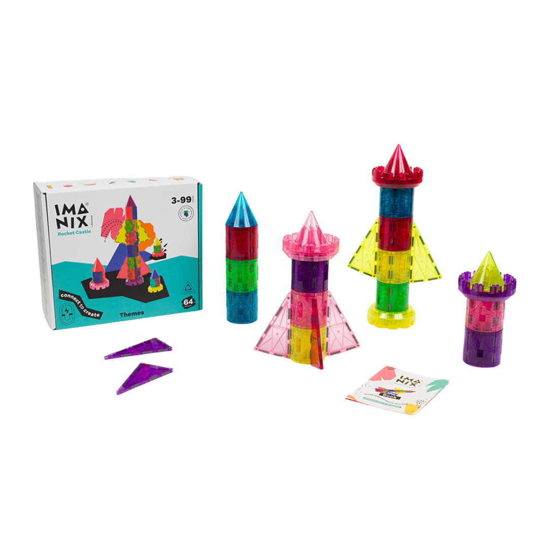 Imanix Rocket Castle - 64 Piezas | Imanix