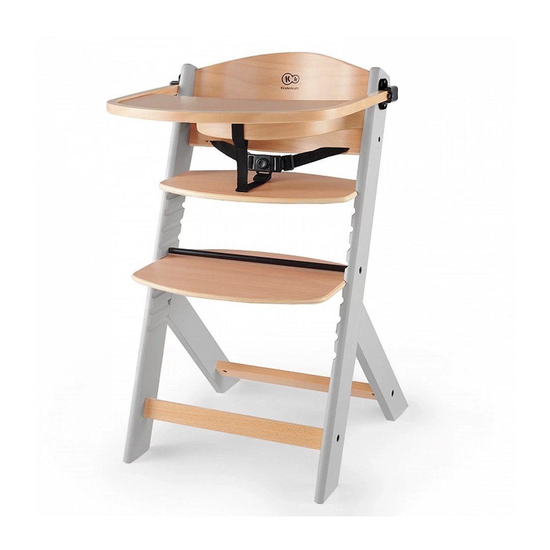 Silla de Comer Evolutiva Enock - Madera / Gris | Kinderkraft