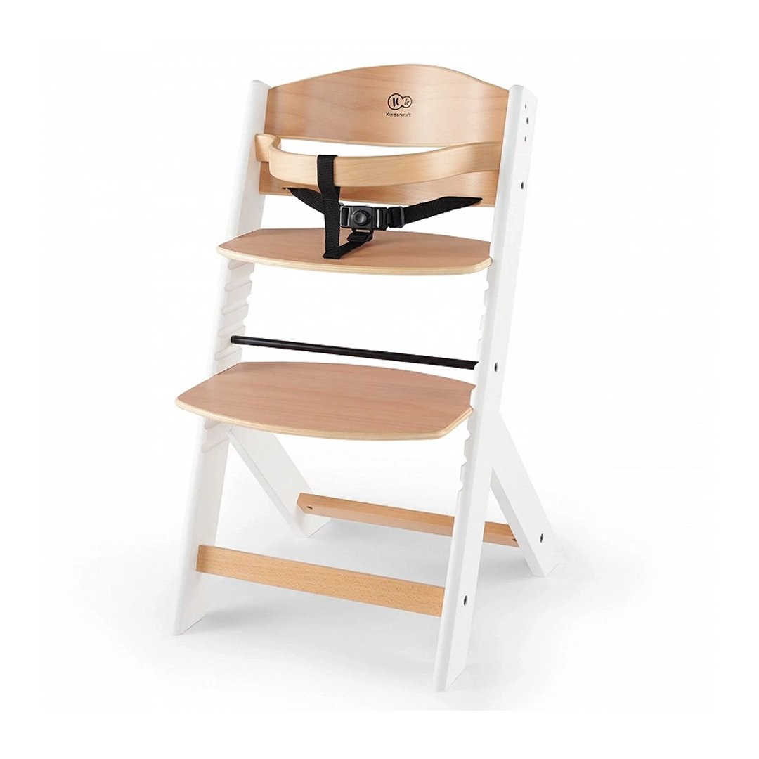 Silla de Comer Evolutiva Enock - Madera / Blanco | Kinderkraft