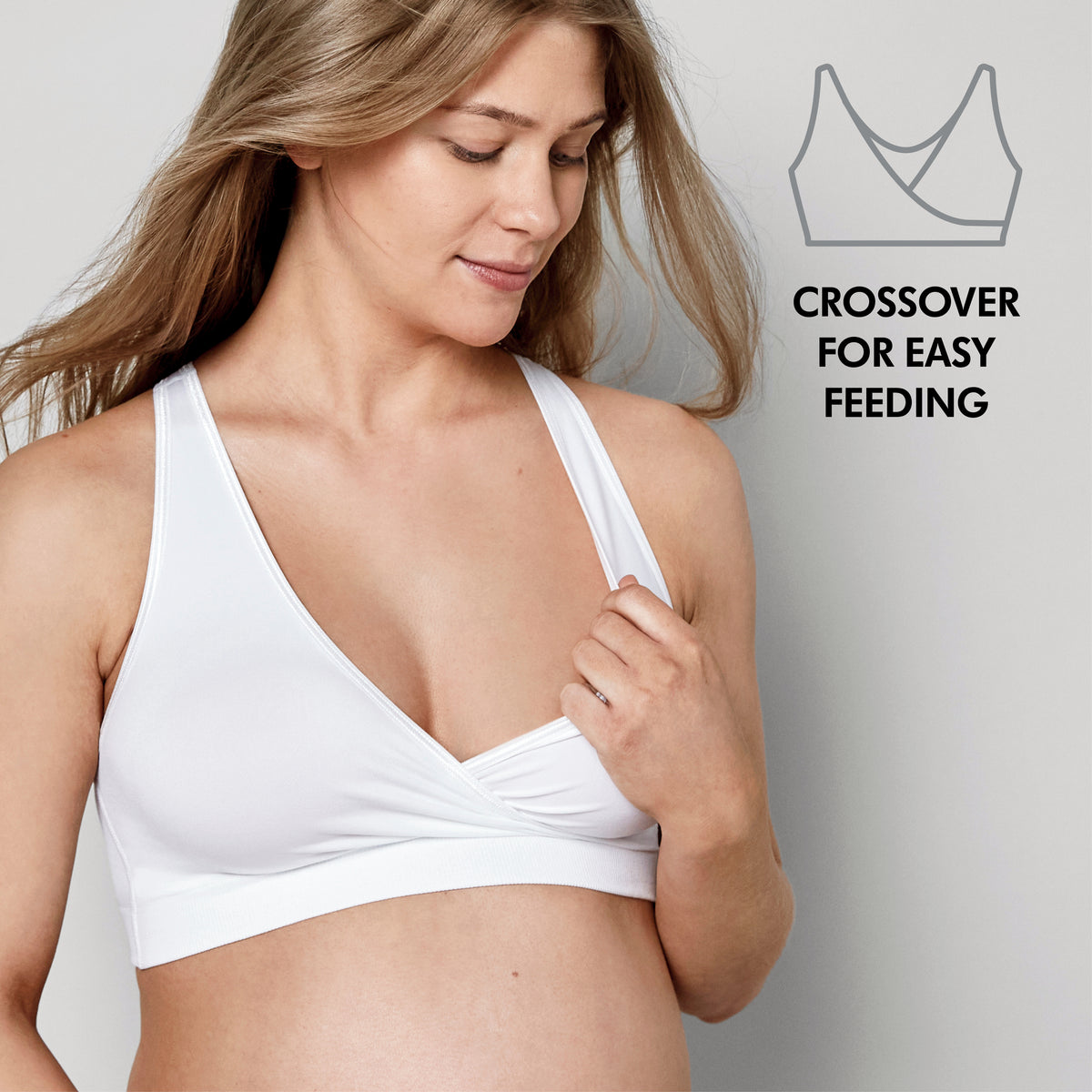Sostén de Lactancia para Dormir Transpirable Keep Cool™ - Blanco | Medela