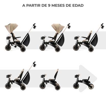 Triciclo Multifuncional Jazz 6 en 1 - Beige | Kinderkraft