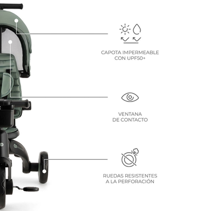 Triciclo Multifuncional Jazz 6 en 1 - Green | Kinderkraft (BSS)