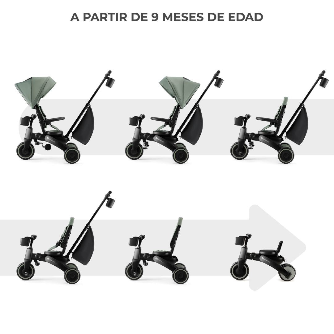 Triciclo Multifuncional Jazz 6 en 1 - Green | Kinderkraft (BSS)