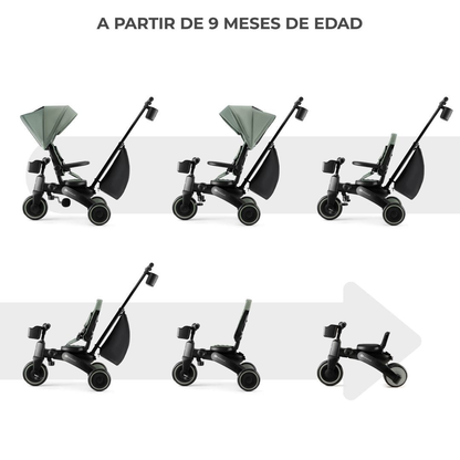 Triciclo Multifuncional Jazz 6 en 1 - Green | Kinderkraft (BSS)
