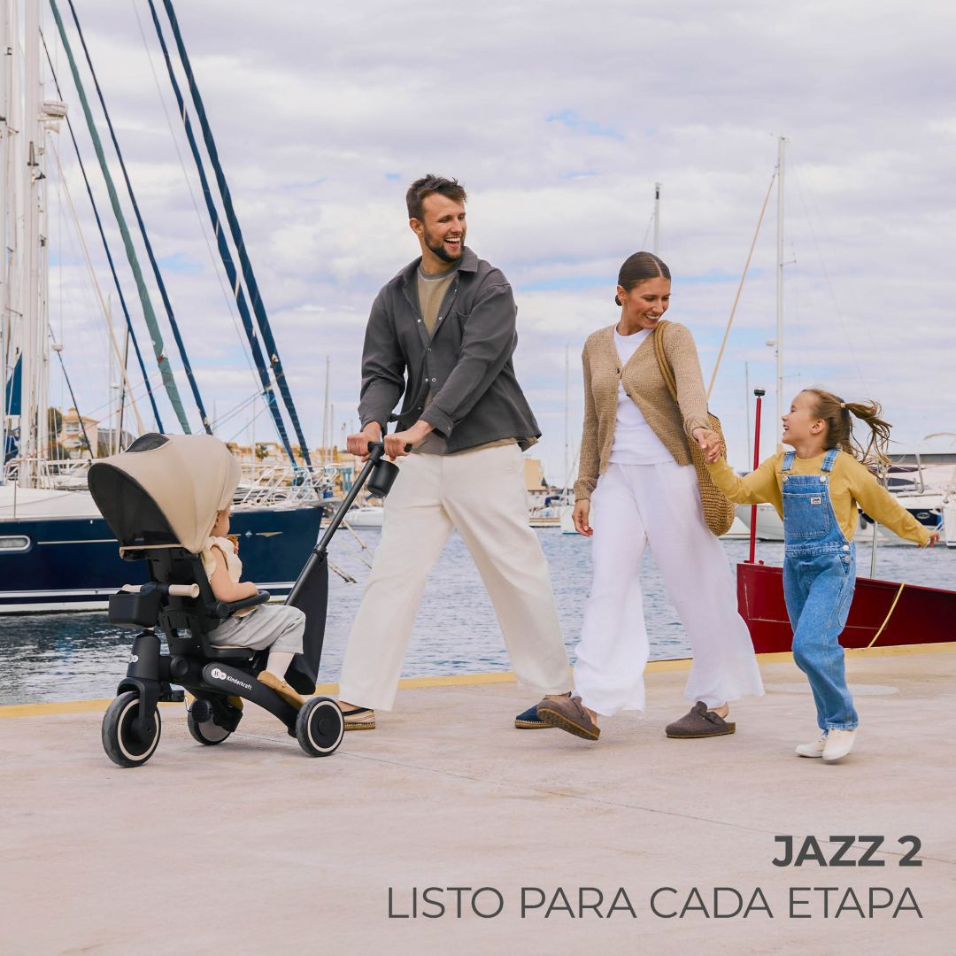 Triciclo Multifuncional Jazz 6 en 1 - Beige | Kinderkraft