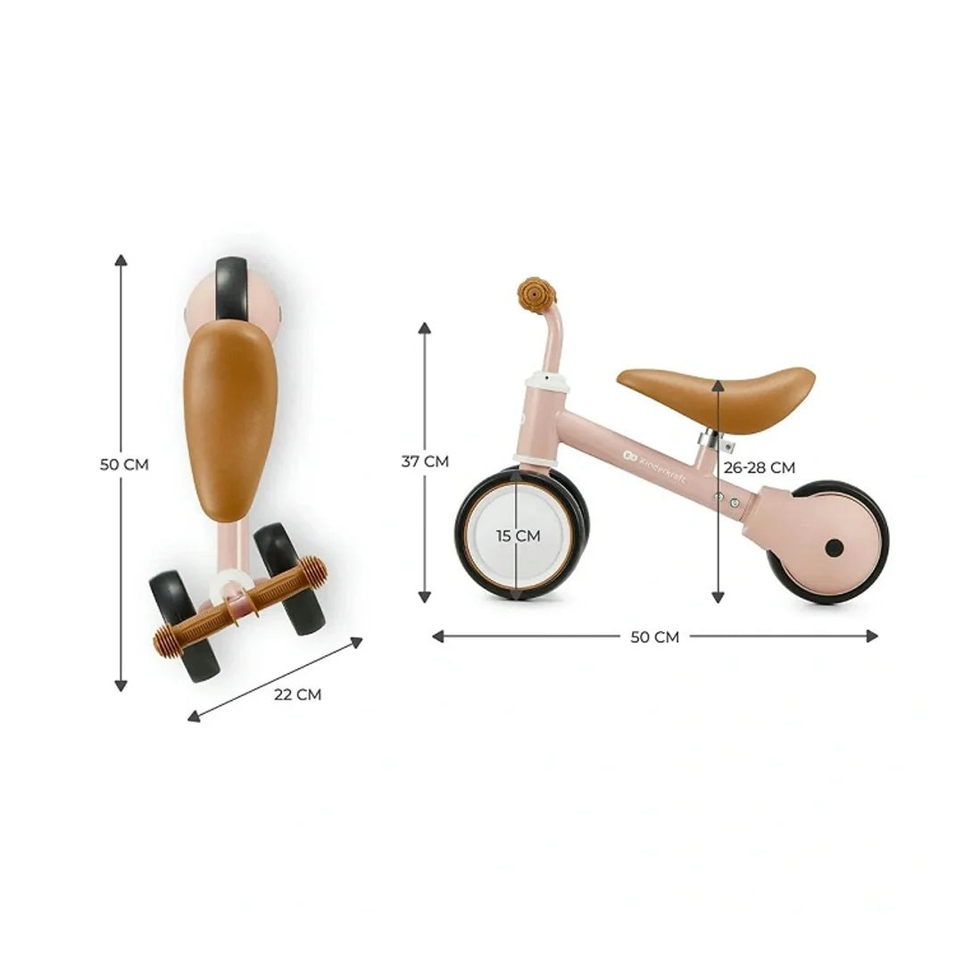 Triciclo Balance Cutie - Light Pink | Kinderkraft