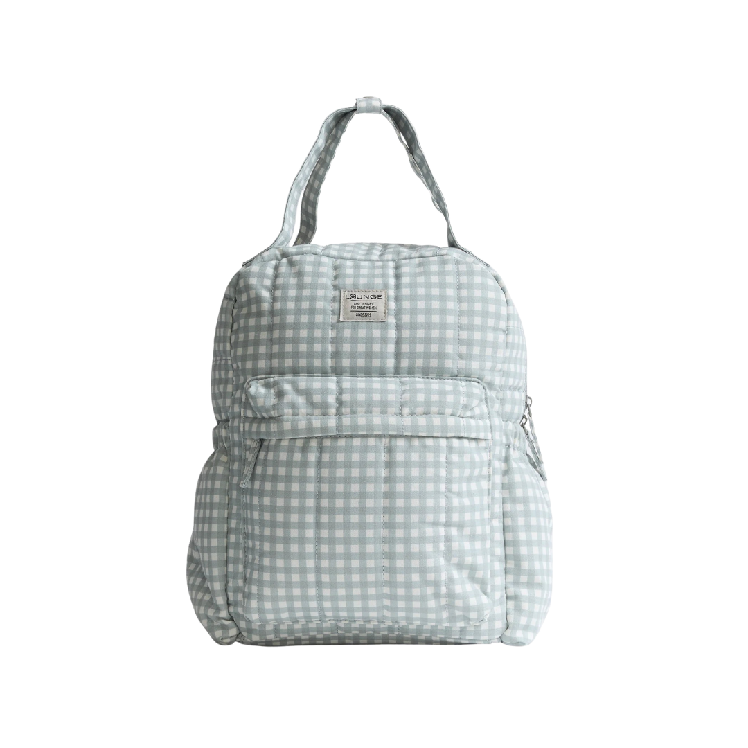 Mochila Maternal Quilt - Vichy Verde Agua | Lounge
