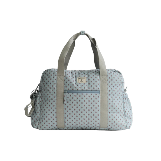 Bolso Maternal Print - Celeste con Flores | Lounge