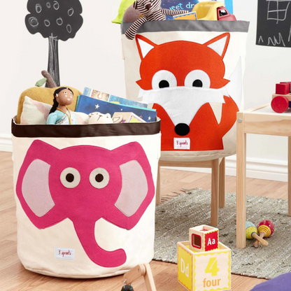 Canasto para Juguetes - Elefante Rosado | 3 Sprouts