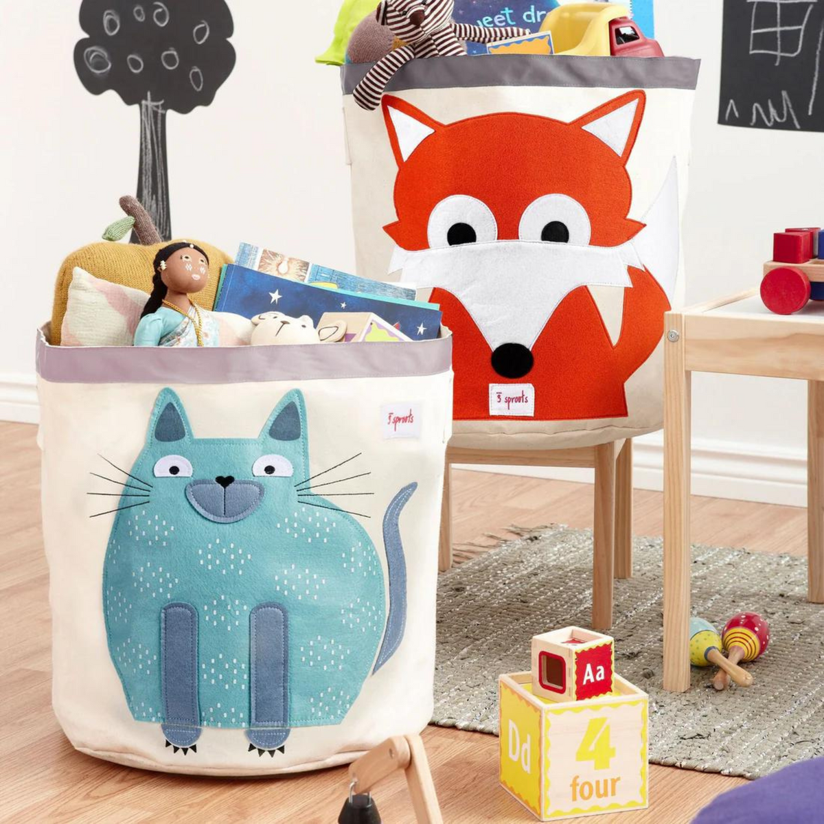 Canasto para Juguetes - Gato | 3 Sprouts