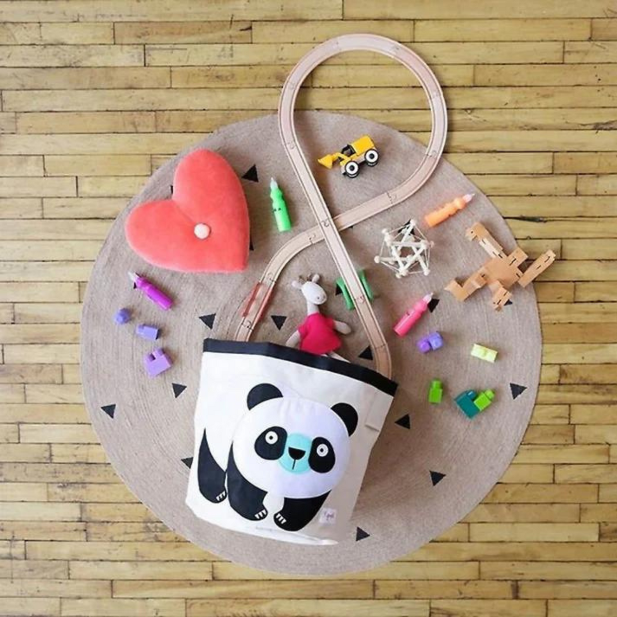 Canasto para Juguetes - Panda | 3 Sprouts