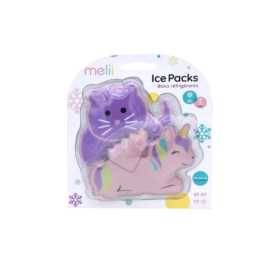 Pack de 2 Hielo en Gel - Unicornio y Gato | Melii
