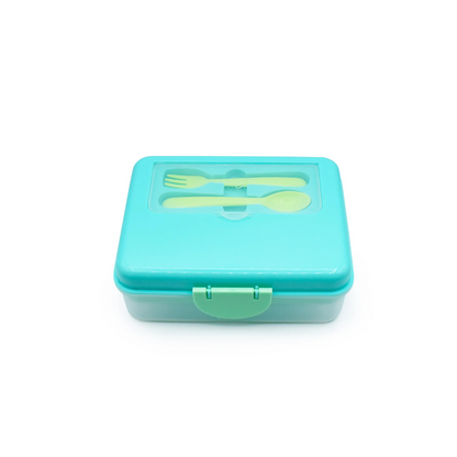 Lonchera Bento Box con Cubiertos - Celeste, Lima y Verde | Melii