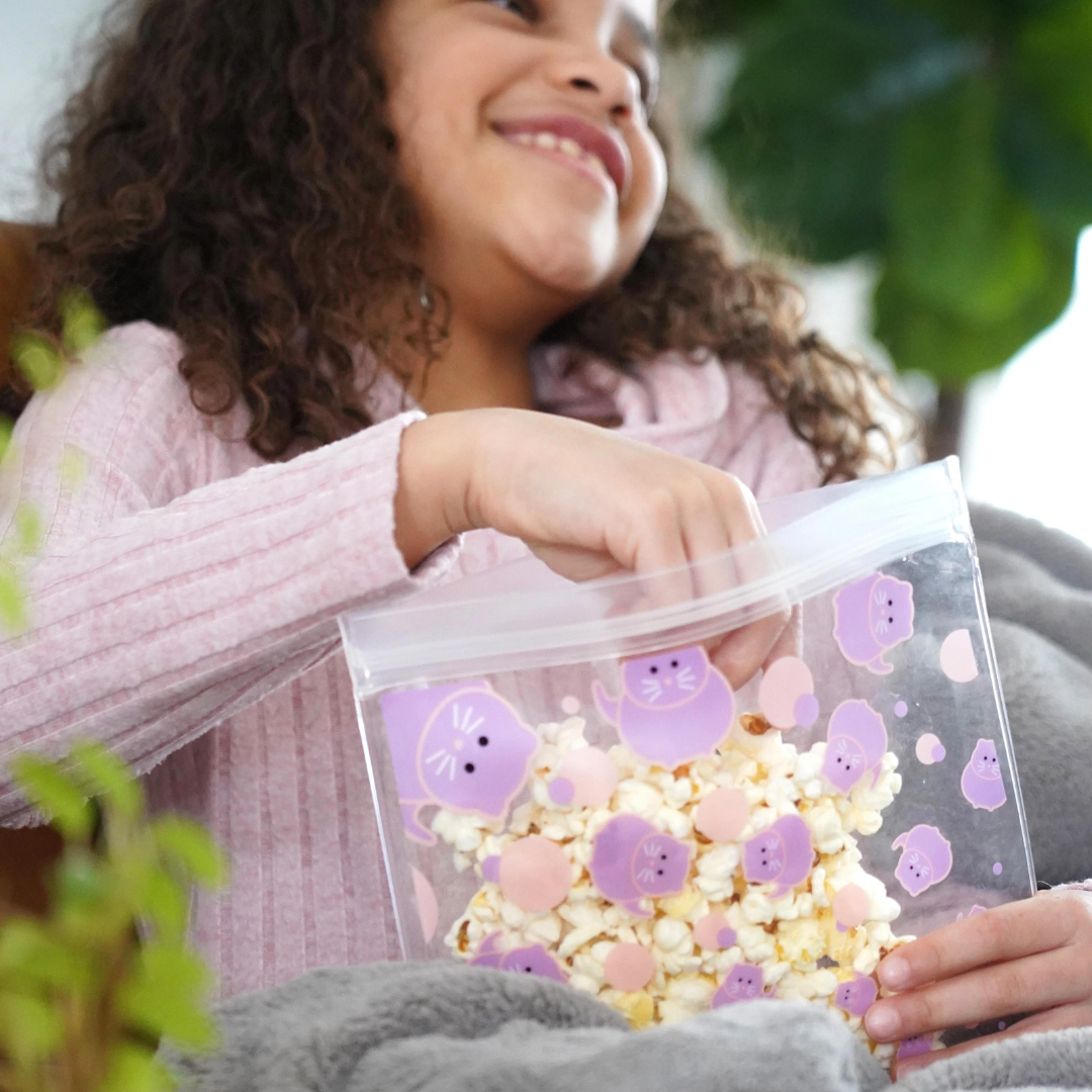 Reusable Snack Bags - 4 Pack - Unicorn and Cat