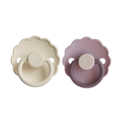 Pack de 2 Chupetes de Latex - Daisy - Cream / Lavender Haze | FRIGG