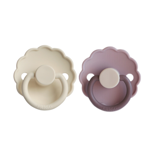 Pack de 2 Chupetes de Latex - Daisy - Cream / Lavender Haze | FRIGG
