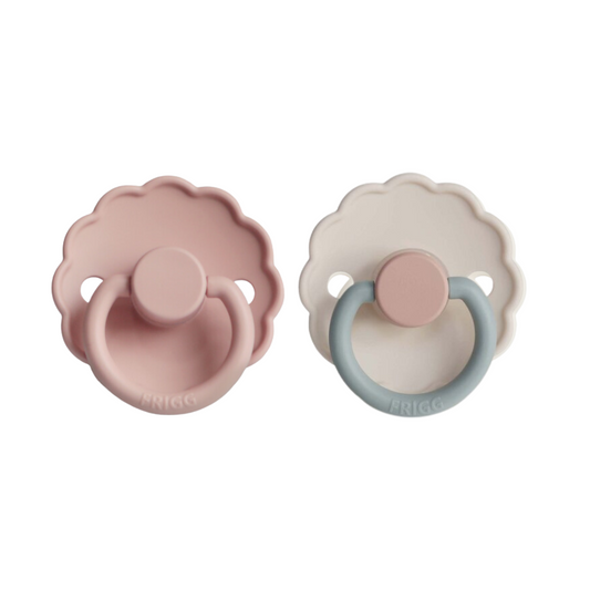 Pack de 2 Chupetes de Latex - Daisy - Blush / Cotton Candy | FRIGG