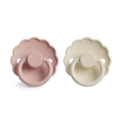 Pack de 2 Chupetes de Latex - Daisy - Blush / Cream | FRIGG