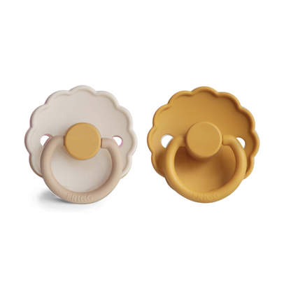 Pack de 2 Chupetes de Latex - Daisy - Chamomile / Honey Gold | FRIGG