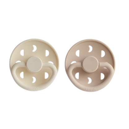 Pack de 2 Chupetes de Latex - Moon Phase - Cream / Croissant | FRIGG