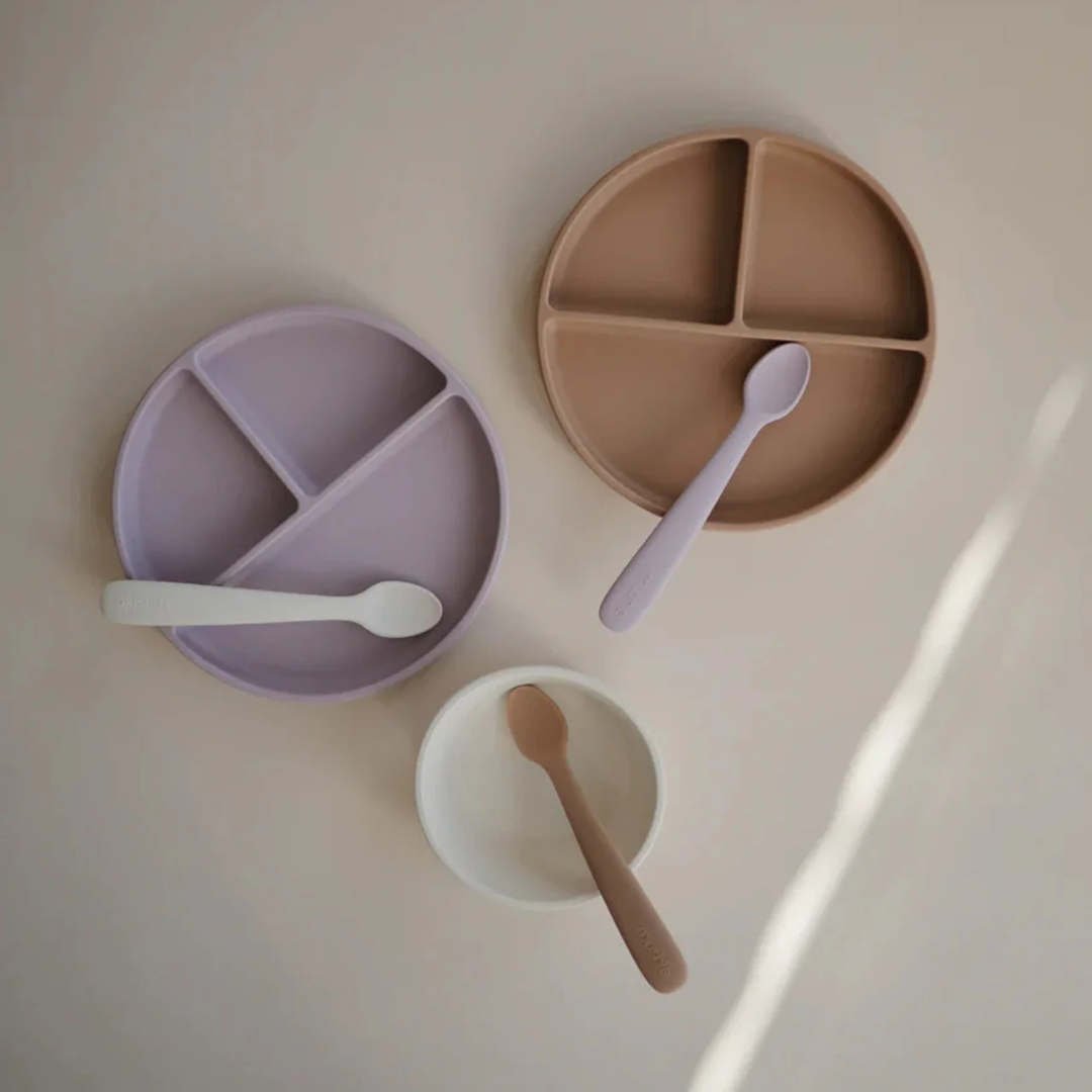 Bowl de Silicona con Succión - Ivory | Mushie
