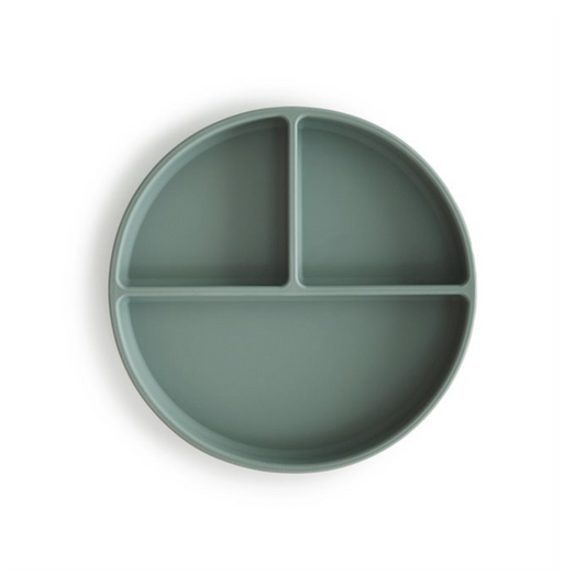Plato de Silicona con Succión - Cambridge Blue | Mushie