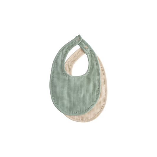 Pack 2 Baberos de Muselina - Roman Green / Fog | Mushie