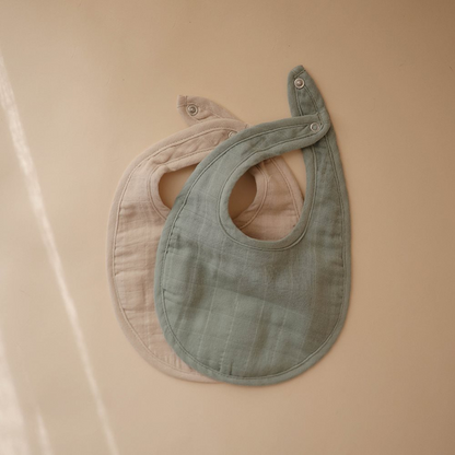 Pack 2 Baberos de Muselina - Roman Green / Fog | Mushie