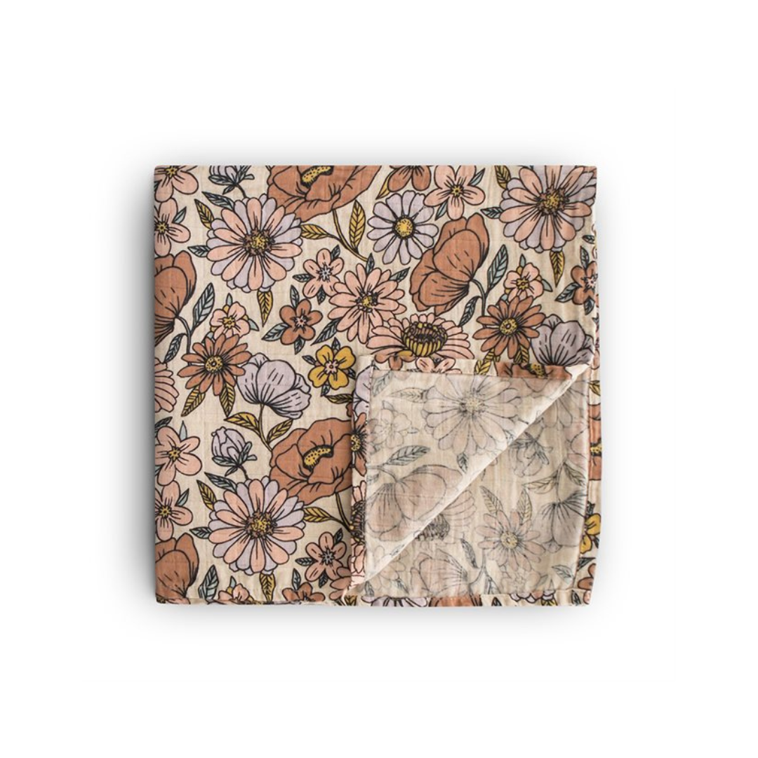 Swaddle - Retro Flowers | Mushie